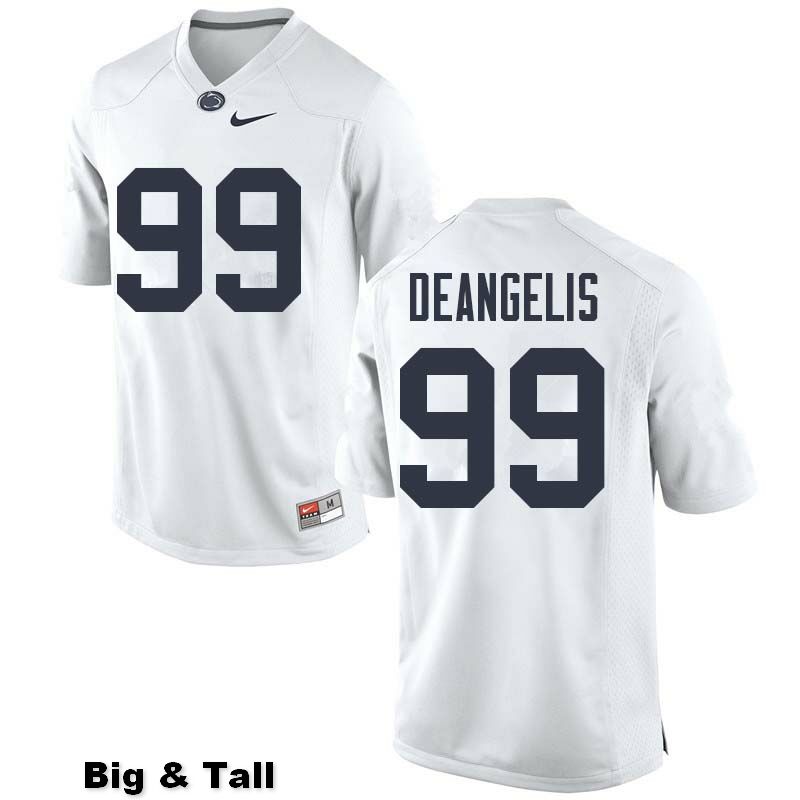 NCAA Nike Men's Penn State Nittany Lions Nick DeAngelis #99 College Football Authentic Big & Tall White Stitched Jersey DKK5798BO